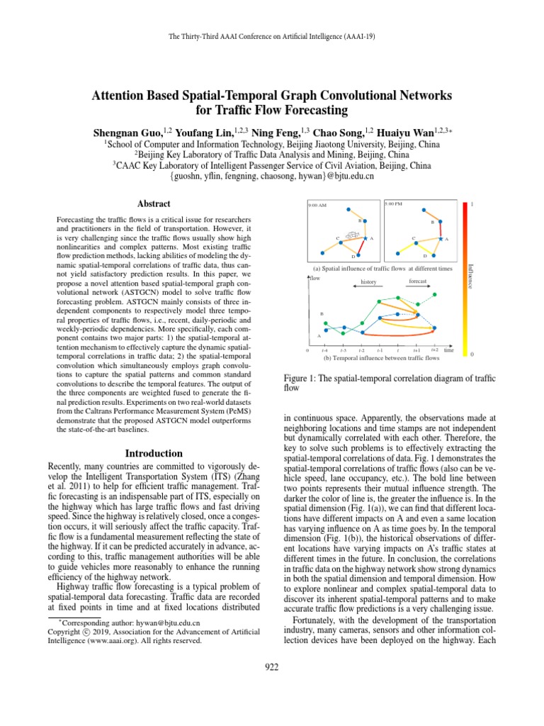 Attention Based Spatial-Temporal Graph Convolutional Networks For ...
