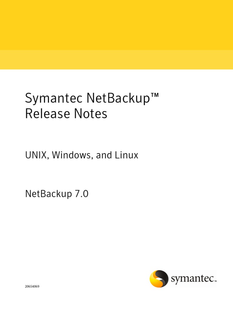 NetBackup 7.0 Release Notes | PDF | Hyper V | Backup