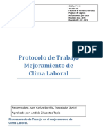 Protocolo Mejoramiento Clima Laboral Cc