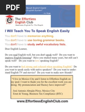 The Effortless English Club English Language Vocabulary