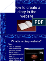How To Create A Diary in The Website