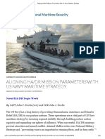 Aligning HA_DR Mission Parameters with US Navy Maritime Strategy