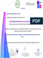 FORUM XXI Certificate
