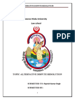 Banaras Hindu University Law School: Alternative Dispute Resolution