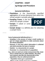 Chapter: - Eight Sampling Design and Procedure: 07/01/2021 1 Lecture Note W.D