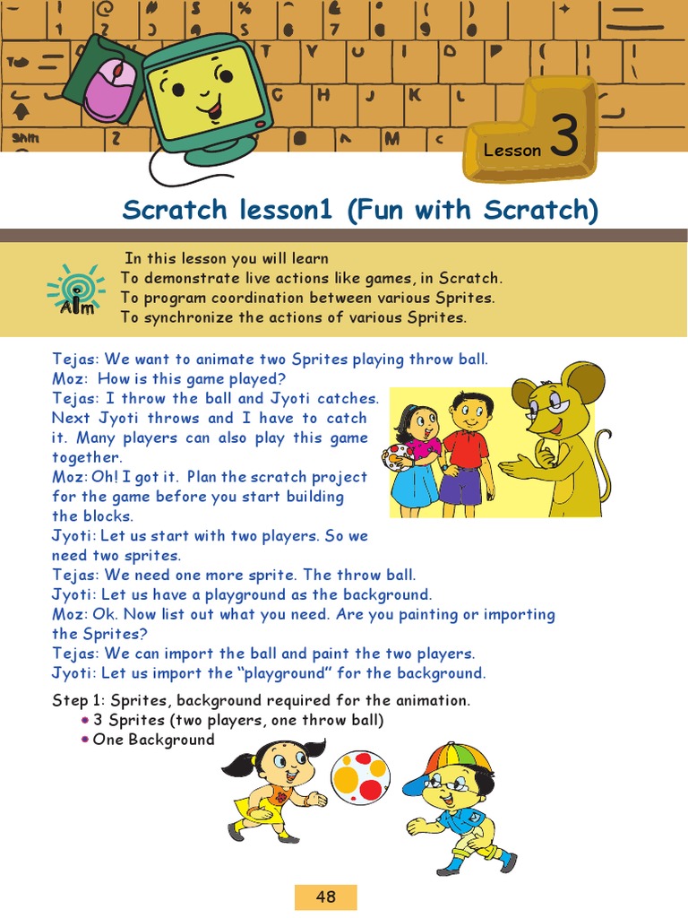 Scratch Lesson1 (Fun With Scratch) | PDF | Scratch (Programming ...