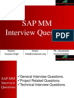 SAP MM Interview Questions