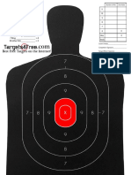 B29 Shooting Target Red Center Adapted by Targets4Free