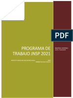 Jornada Nacional de Salud Publica Programa de Trabajo 2021