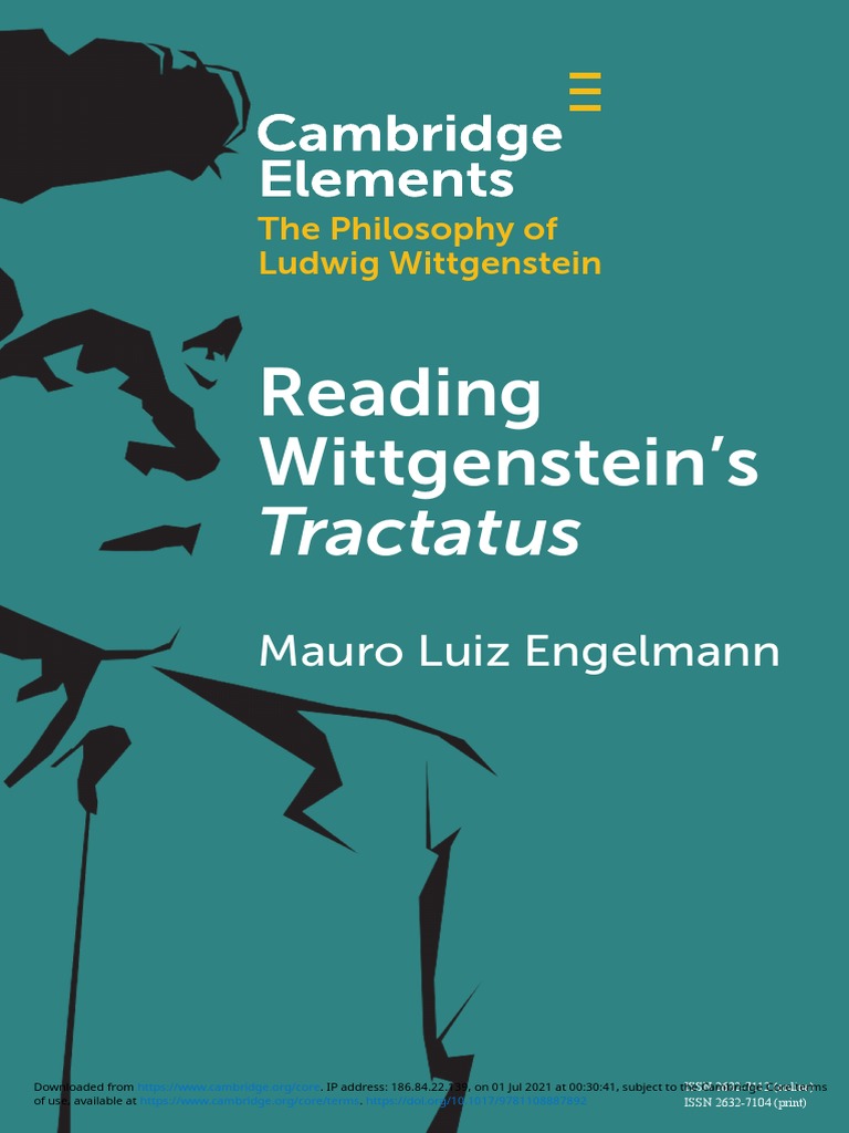 Reading Wittgensteins Tractatus PDF Ludwig Wittgenstein Metaphysics