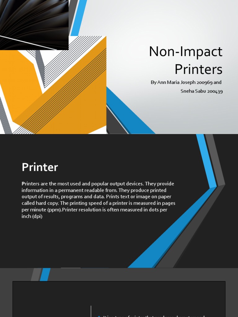 Non-Impact Printer Types and Examples | PDF | Printer (Computing ...