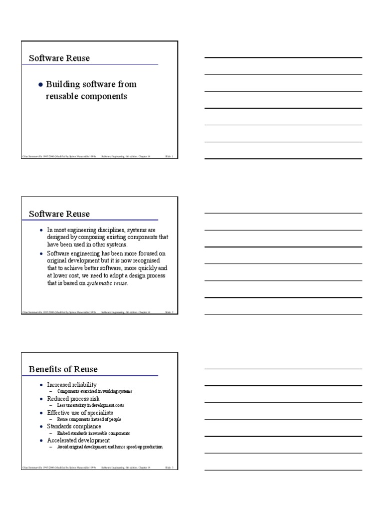 Software Reuse Building Software From Reusable Components | PDF