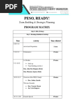 Peso, Ready!: Program Matrix