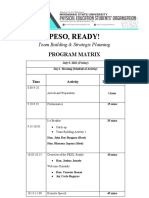 Peso, Ready!: Program Matrix