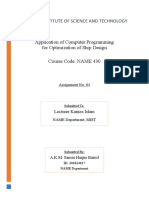 Military Institute of Science and Technology: Application of Computer Programming For Optimization of Ship Design
