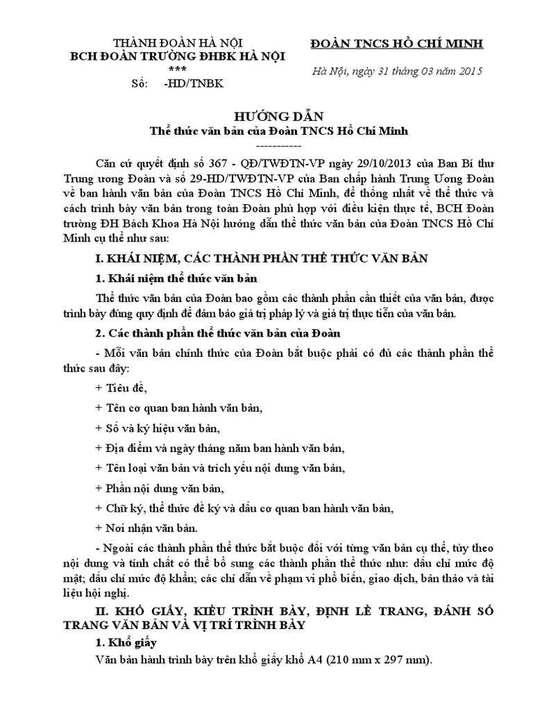 Huong Dan The Thuc Van Ban | PDF