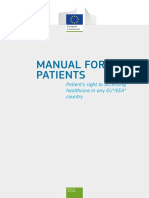 Manual For Patients: Patient's Right To Accessing Healthcare in Any EU /EEA Country