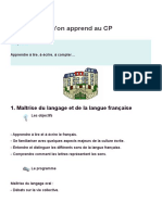 Savoir Ce Qu'on Apprend Au CP: Objectif