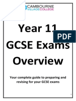 Year 11 GCSE Exams Overview