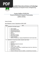 CSE-2153 Course Outline