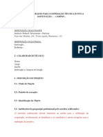 Modelo Plano de Trabalho para Colaboração Técnica