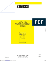 Lavadora Washing Machine ZWF 250: Manual de Uso User Manual