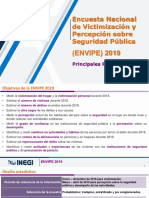 Encuesta Nacional de victimizacion y percepcion sobre seguridad publica (ENVIPE) 2019