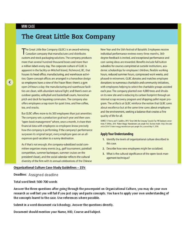 Organizational Culture CaseStudy PDF