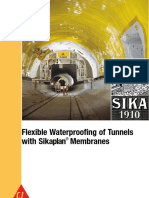 Flexible Waterproofing of Tunnels With Sikaplan Membranes