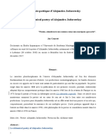 COURRET Joy - Alejandro Jodorowsky, L'alchimie Poétique