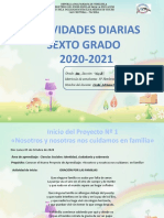 Actividades para 6to Grado Proyecto #1