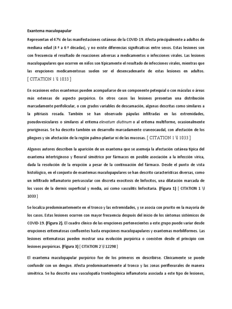Exantema maculopapular en COVID-19 | PDF | Corticosteroides ...