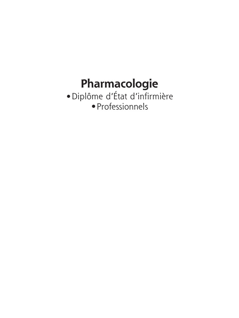 Pharmacologie Diplome D Etat Dinfirmiere Professionnels By Yvan Touitou Pdf Medicament Generique Estomac