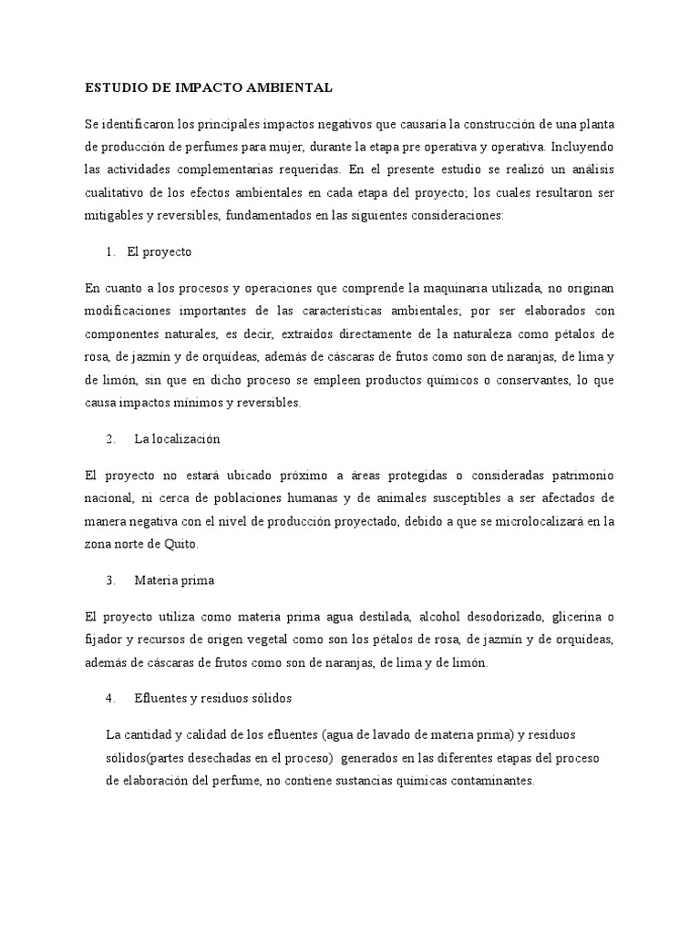 Estudio de Impacto Ambiental | PDF | Entorno natural | Combustibles