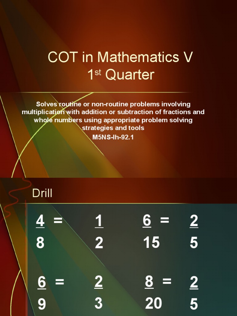 1st Cot Math 5 1st Q. | PDF