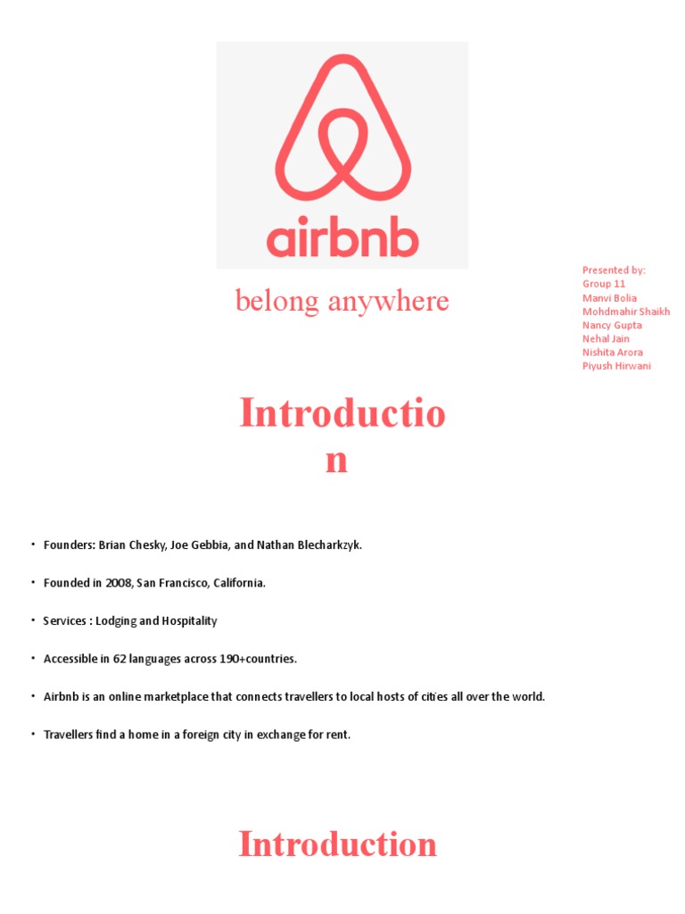 Introduction to Airbnb's Mission and Services | PDF | Airbnb | Renting