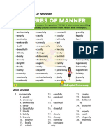 Top 30 Adverbs of Manner