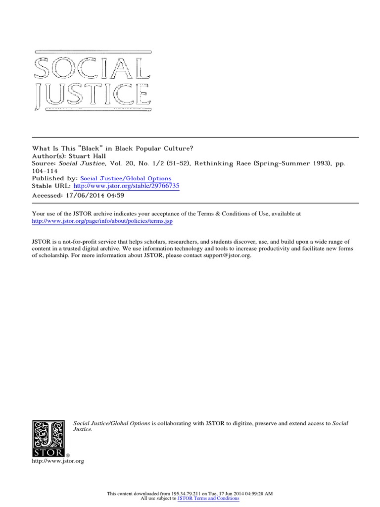 Hall Stuart What Is This Black In Black Popular Culture PDF