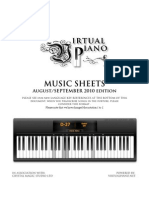 Virtual Piano Music Sheet Aug Sep