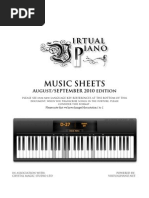 Virtual Piano Music Sheet Aug Sep