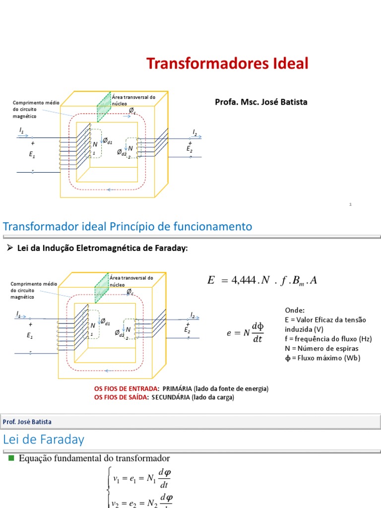 Funcionamento de Transformadores Ideais | PDF | Transformador | Energia ...