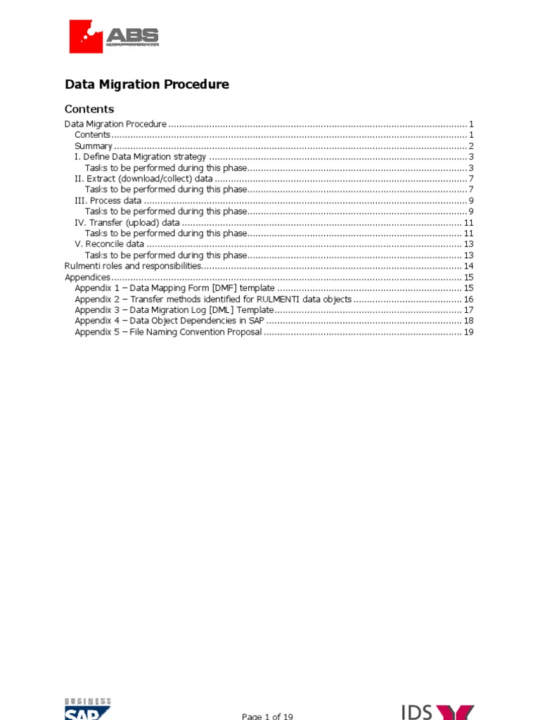 WP - Rulmenti Data - Migration - Strategy | PDF | Specification ...