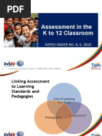 Assessment in The K To 12 Classroom: Deped Order No. 8, S. 2015