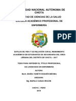 Tesis Estilos de Vida y Su Relacion Con El Rendimiento Academico en Estudiantes de Secundaria Del Area Urbana Del Distrito de Chota-2017