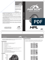 Manual - Woofer Hinor - HPL 400 12 4ohms