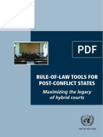 Rule-Of-Law Tools For Post-Conflict States: Maximizing The Legacy of Hybrid Courts