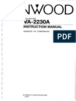 Kenwood VA-2230A Audio Analyzer Instruction Manual