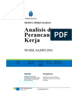 Work Sampling untuk Analisis Perancangan Kerja