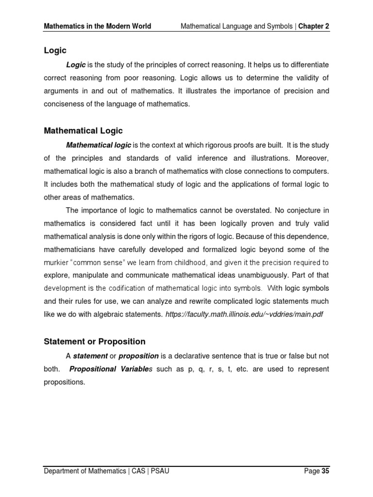 Mathematical Logic and Symbols Explained | PDF | Set (Mathematics ...