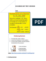 Math and Science Unit Test 2 Revision-đã Chuyển Đổi